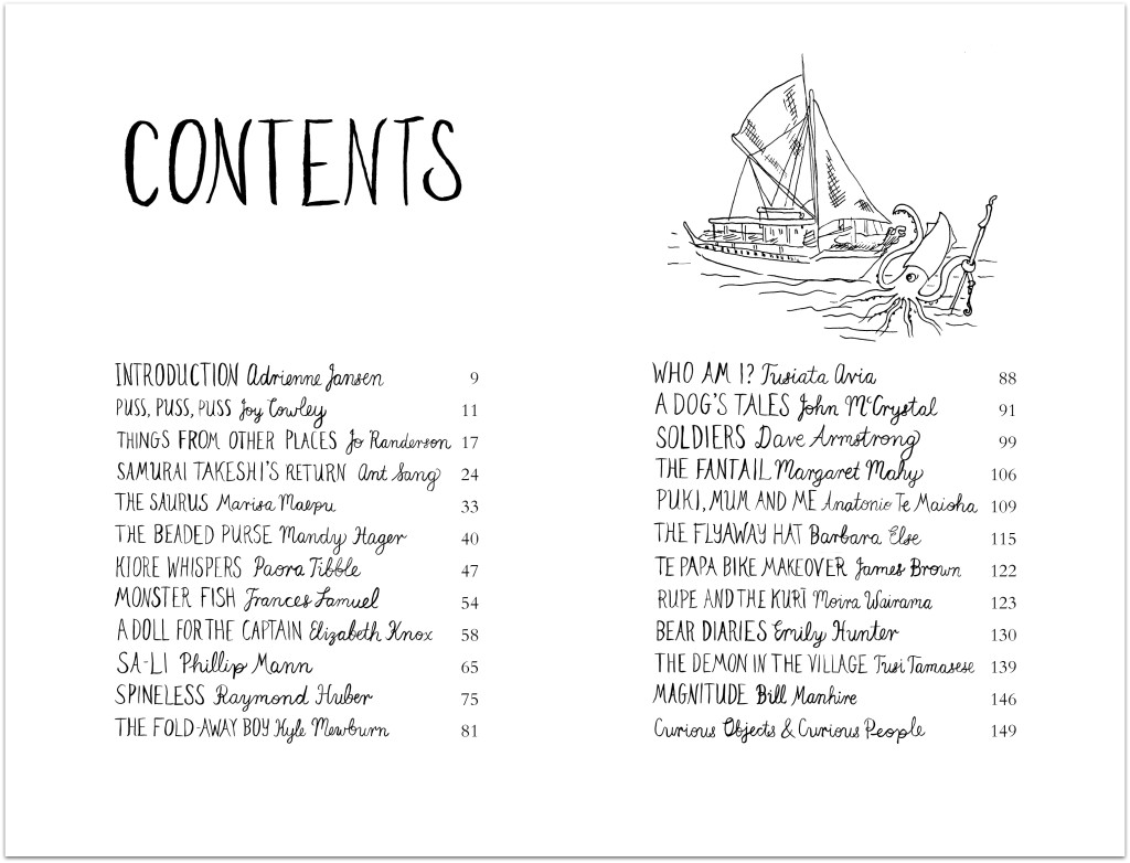 Curioseum contents page